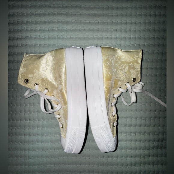 Converse Chuck Taylor All Star Lift Converse Platform Golden Butterfly Sz 9 VGUC - Picture 10 of 16